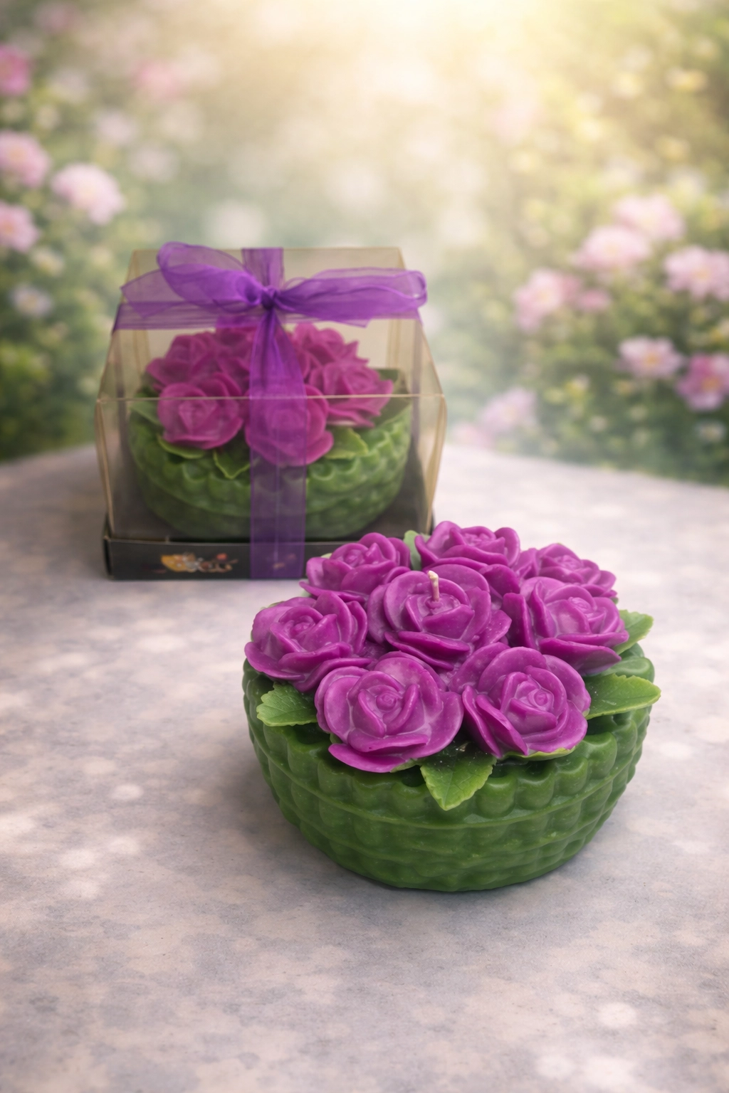 Gül Aranjman Dekoratif Mum 