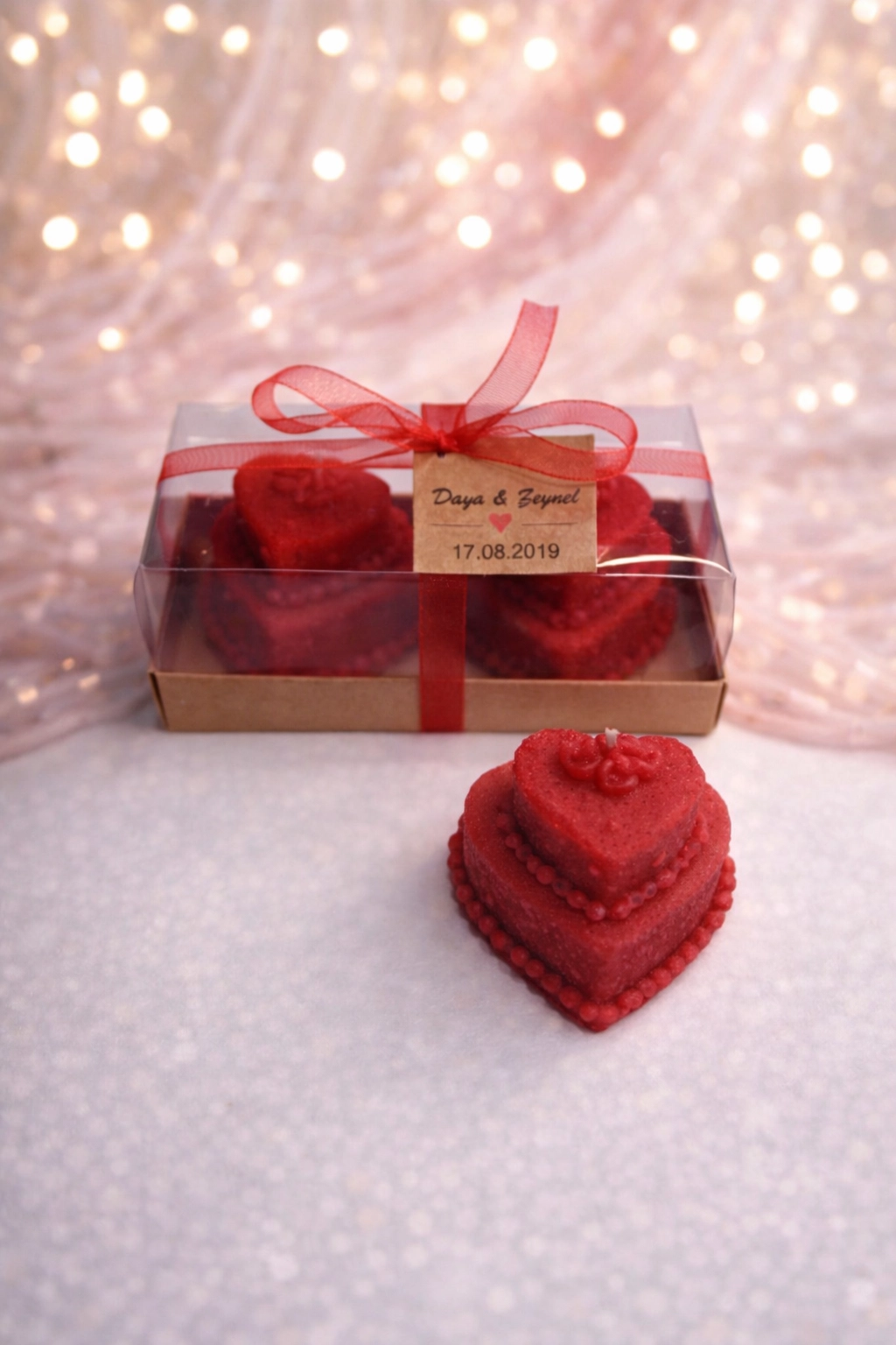 Düğün Mum Pastası İkili Set 