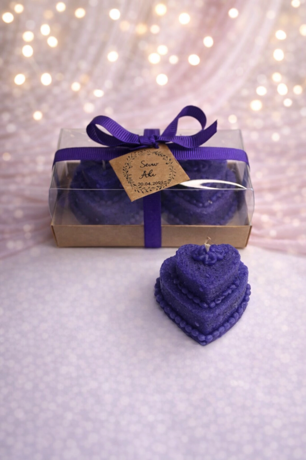 Düğün Mum Pastası İkili Set 