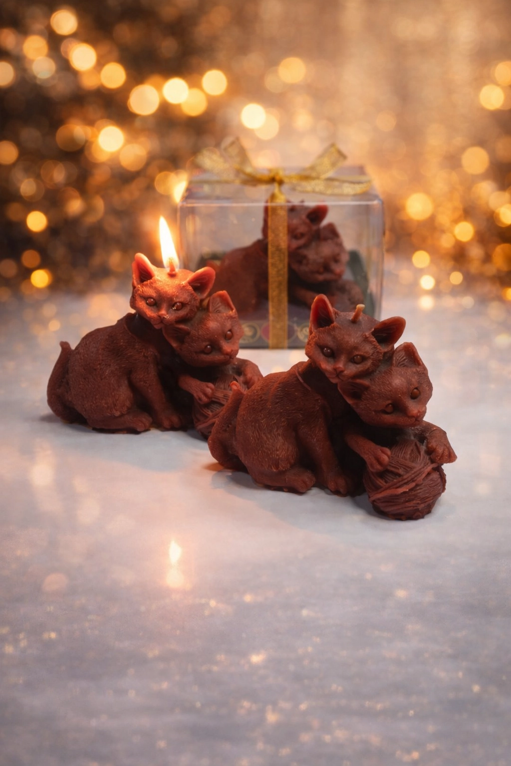 Kedi Figürlü Mum 