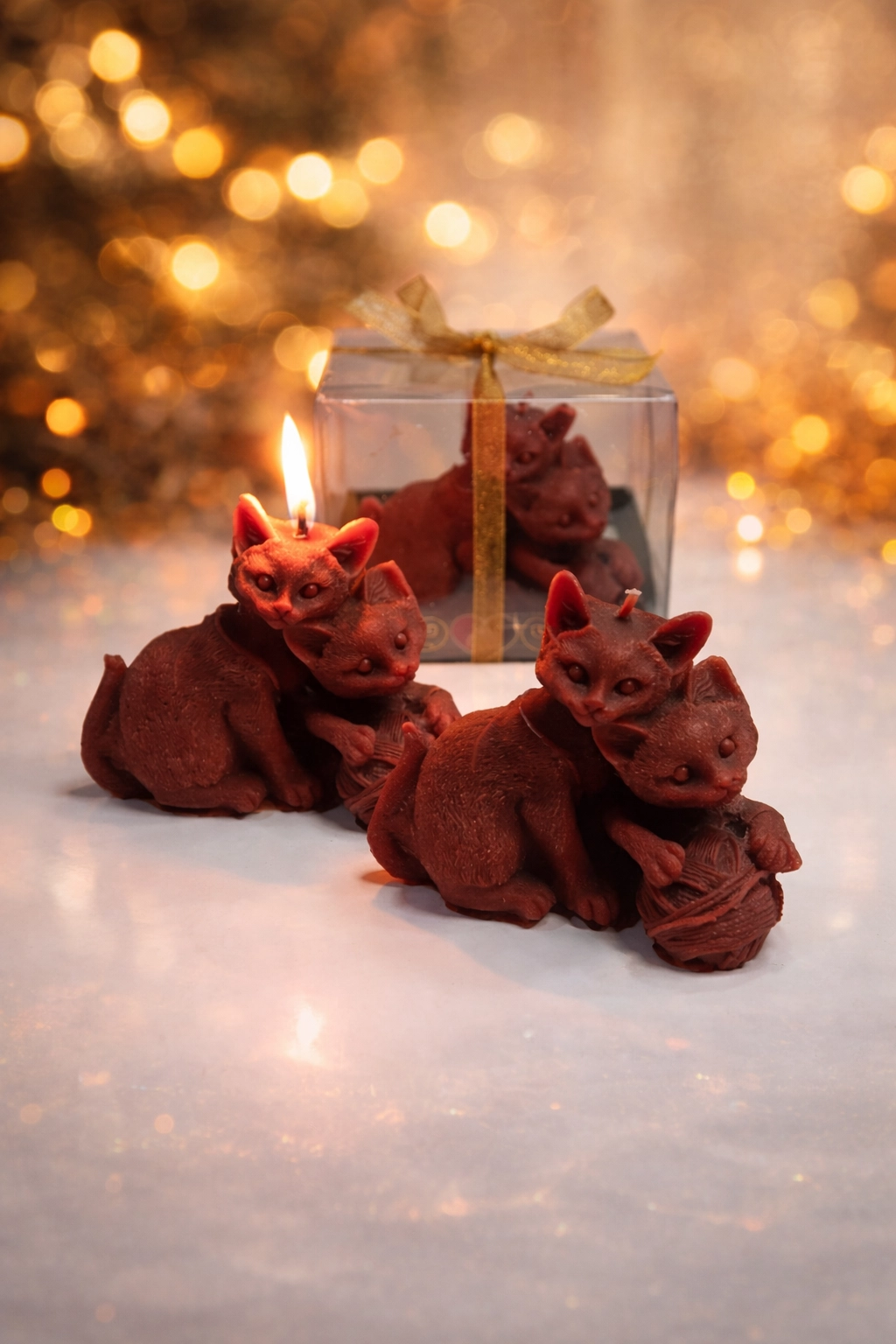 Kedi Figürlü Mum 