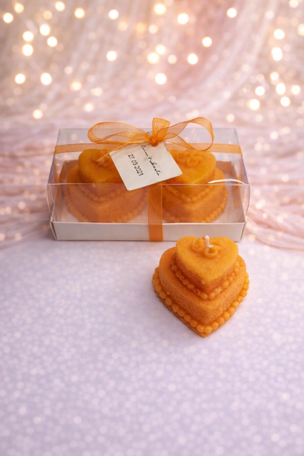 Düğün Mum Pastası İkili Set 