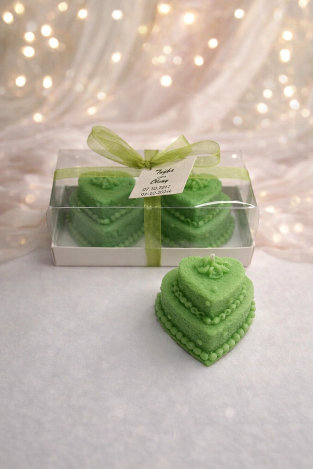 Düğün Mum Pastası İkili Set 