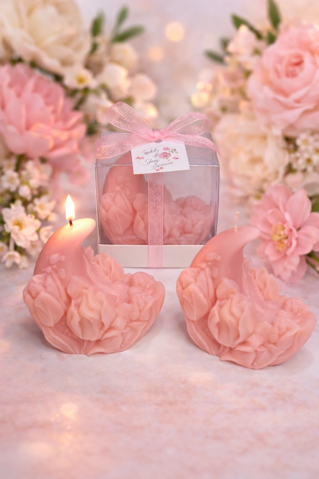 Lale Ay Işığı Mum