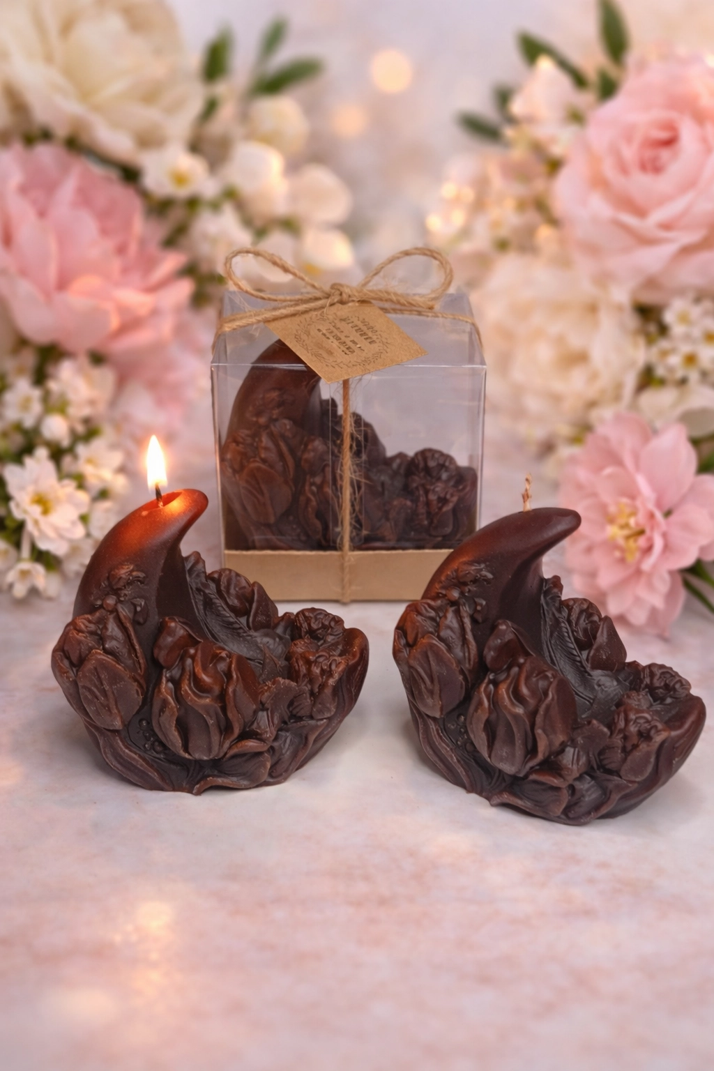 Lale Ay Işığı Mum