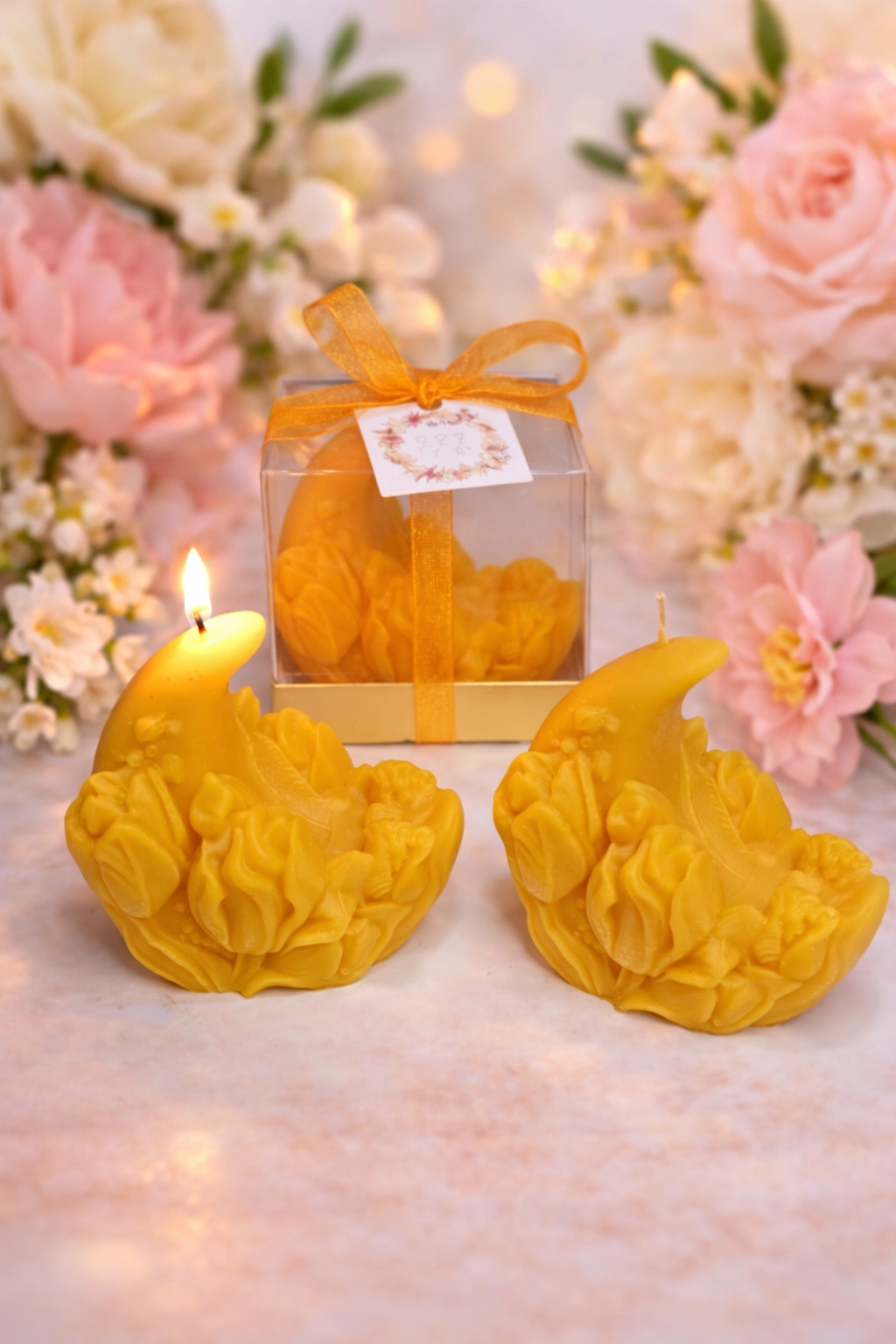 Lale Ay Işığı Mum