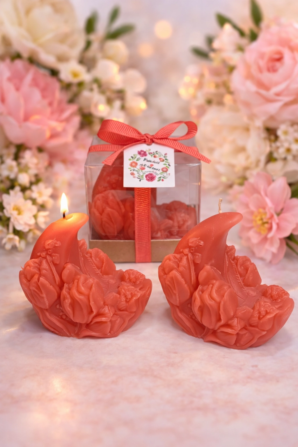 Lale Ay Işığı Mum