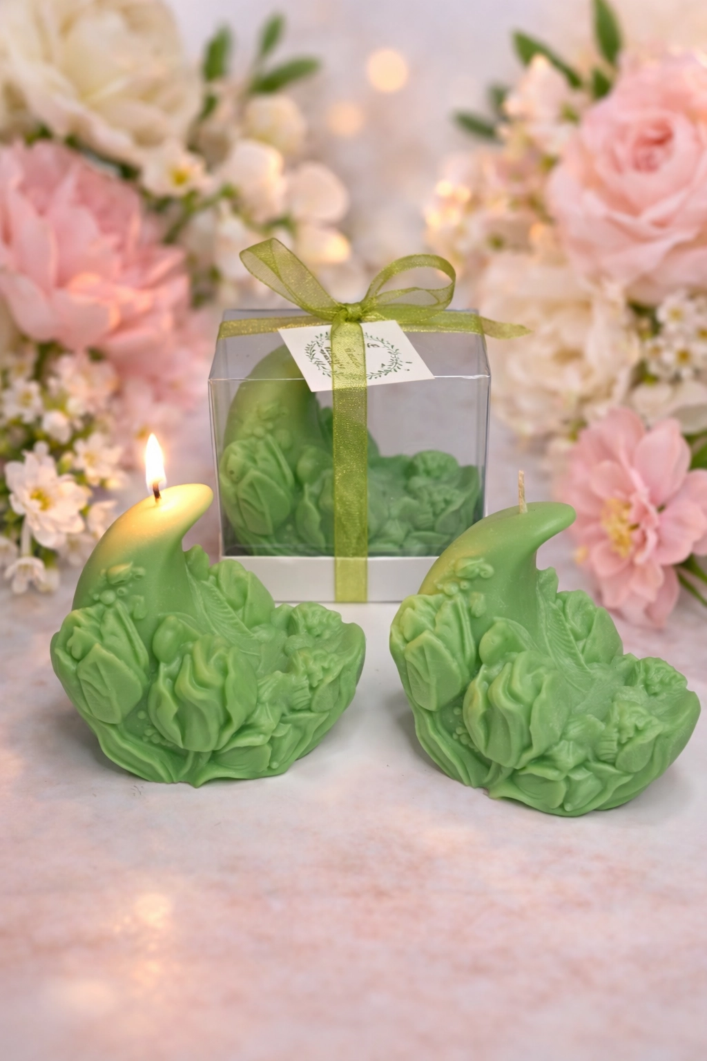 Lale Ay Işığı Mum