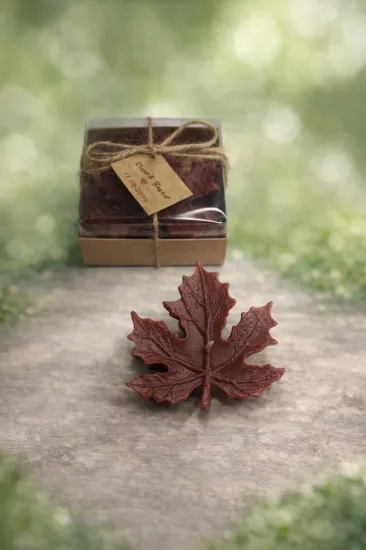 Yaprak Mum Model 2  | Şık ve Zarif Nikah Hatırası