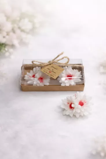 KRİZANTEM ÇİÇEĞİ İKİLİ SET YALDIZ BOYALI