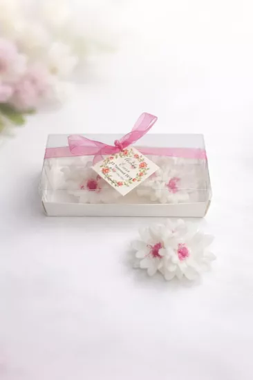 KRİZANTEM ÇİÇEĞİ İKİLİ SET YALDIZ BOYALI