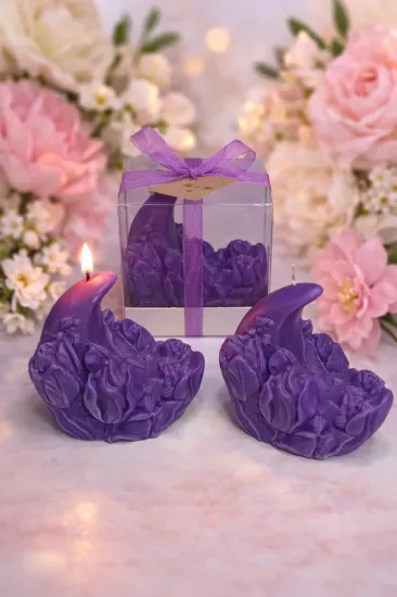 Lale Ay Işığı Mum – Kokulu Dekoratif Mum